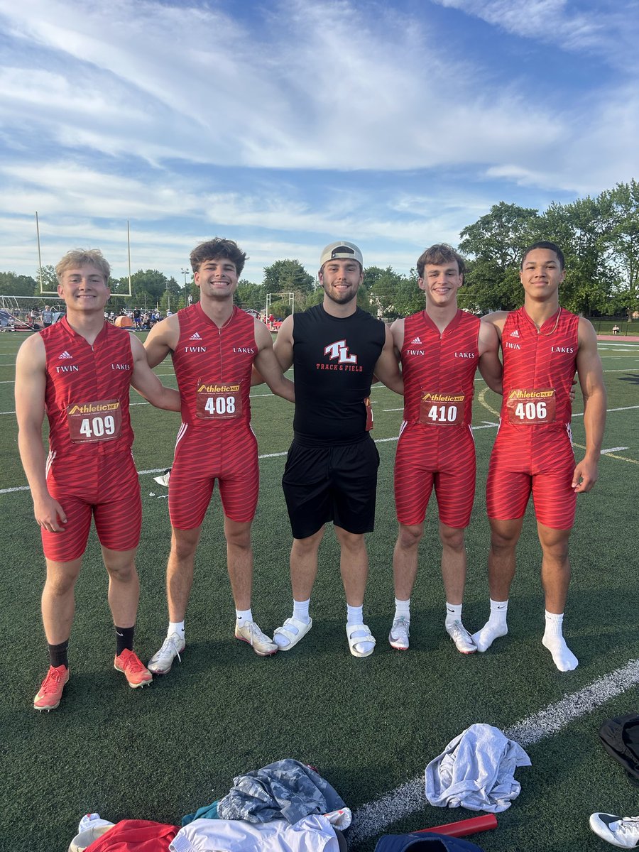 tl_indians's tweet photo. TL Boys Track represented well at the Lafayette Jeff Regional tonight! L to R
Ledger Shaffer, Ethan Need, Chewie Walters, Kian Spence, &amp; DJ Guthrie. Great work, boys!!! https://t.co/IrrxjTq4cR