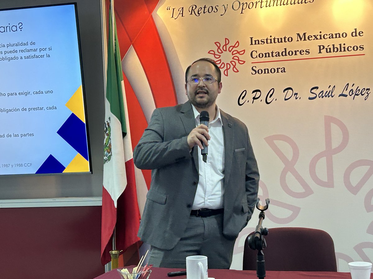 IMCPSONORA's tweet photo. ⭕ Se llevó a cabo nuestro Jueves Técnico con el tema “Obligación solidaria y concepto de actividad empresarial”, impartido por el Lic. César Andrés Velázquez Padilla. https://t.co/hLjvnl2JUG