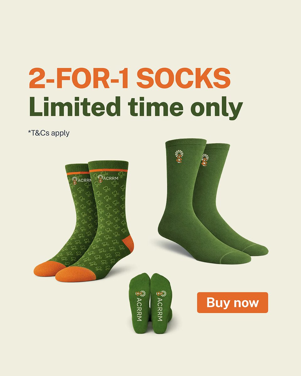 ACRRM's tweet photo. To celebrate Crazy Socks 4 Docs Day on Friday 5 June, buy any pair of ACRRM socks and receive a second pair free 🧦

While stocks last — get in quick!

https://t.co/DZ325zU2Mk https://t.co/Qmu9OZ3Isp