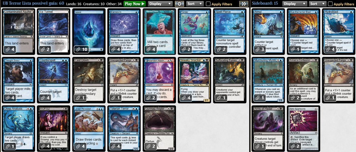 webermtg's tweet photo. Won the Pauper Challenge today with Dimir Terror!

R1: Jund Wildfie 2-0
R2: Esper Blade 2-1
R3: Gruul LD 2-0
R4: Elves 2-1
R5: BG Gardens 0-2
R6: Dimir Control 2-0
T8: Red Rally 2-1
T4: WW 2-1
Finals: Red Madness 2-0 https://t.co/1ctNQKKRNt