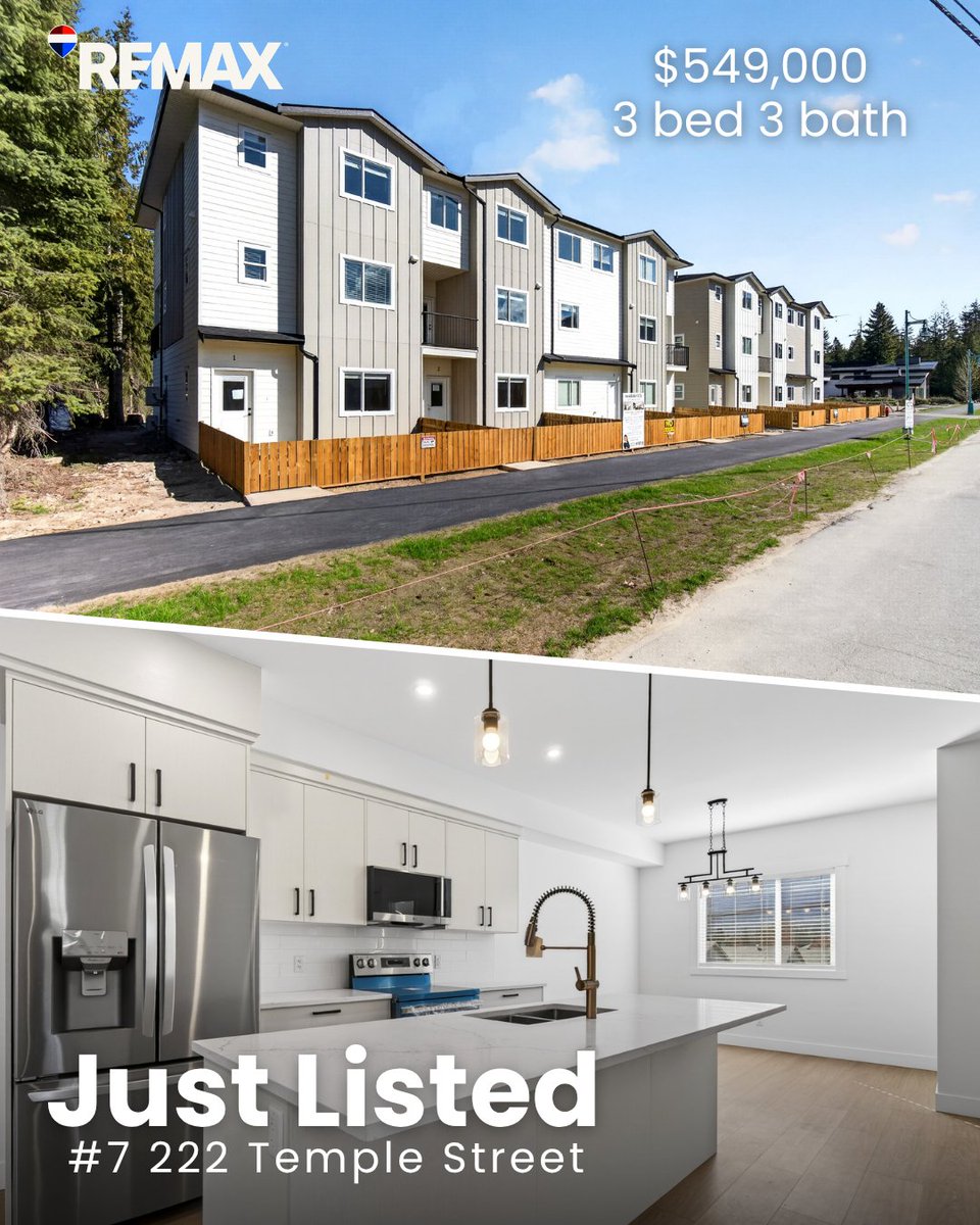 SaltFowlerBC's tweet photo. β¨ Luxury and adventure meet at MaraVista in Sicamous.
π‘ Beautifully designed 3-bedroom, 3-bathroom townhouse with bright open-concept living, designer finishes, quartz countertops, central A/C, & one of the largest decks in the complex.
#JustAddSalt #SaltFowler #RemaxVernon https://t.co/xeXKOBWz2v