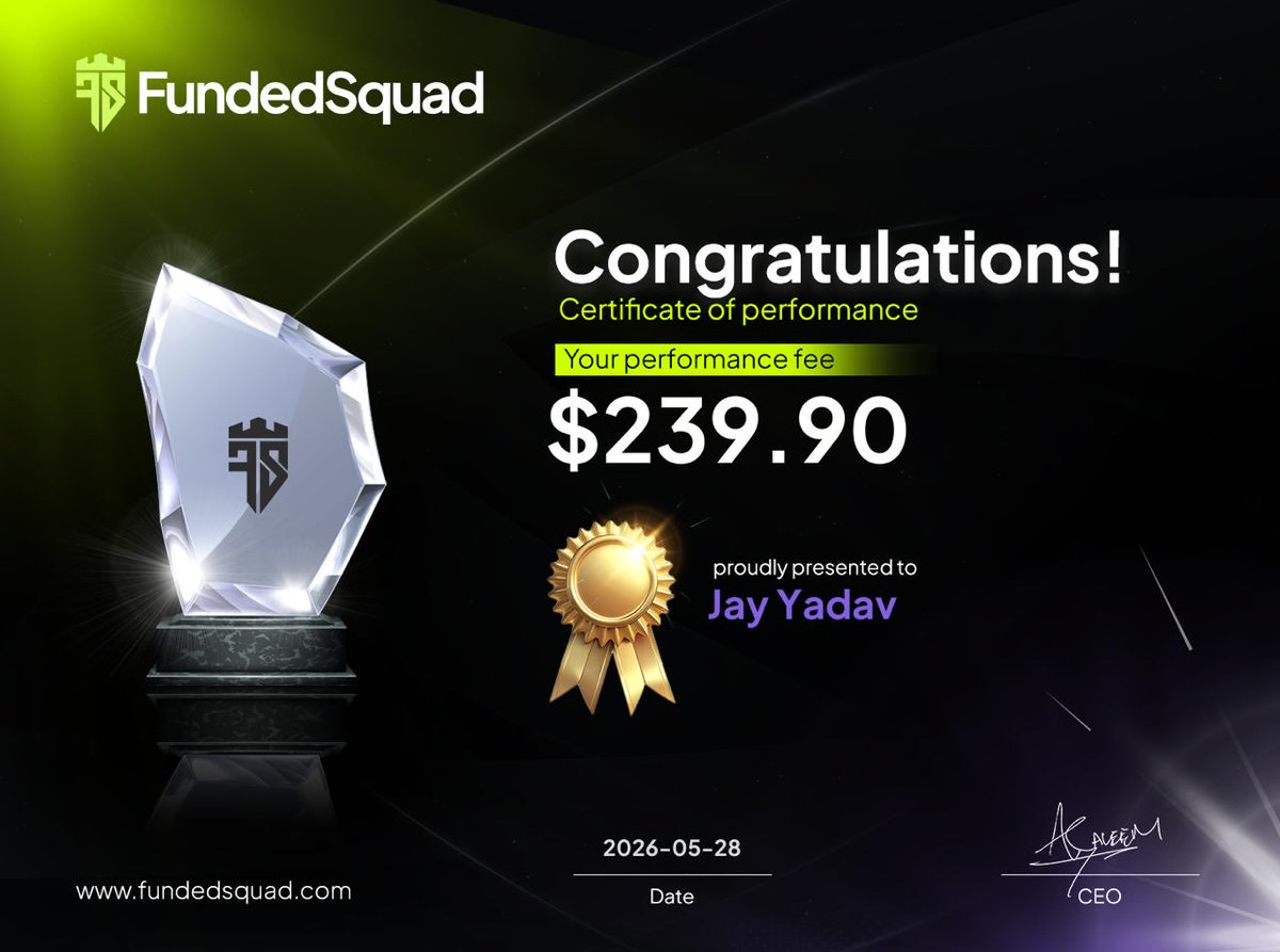 jay252828's tweet photo. Today I received my 1stpayout and…
and thanks a lot Funded squad ❤️ @fundedsquad https://t.co/ZmeaSQmFnh