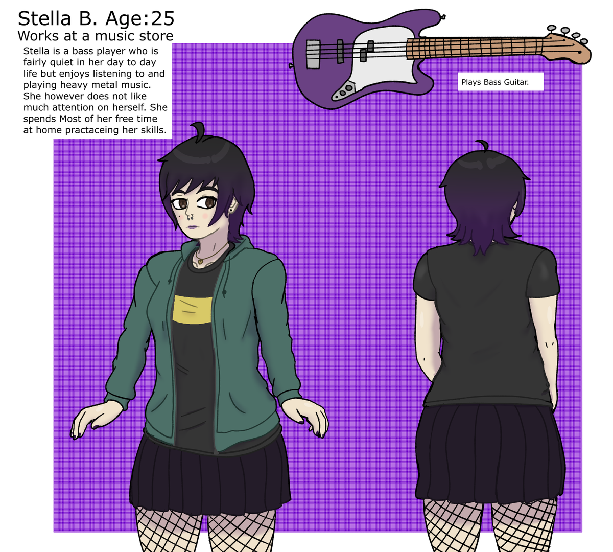 sixtwo411's tweet photo. New OC Stella She plays the bass guitar. 
#oc https://t.co/qqwi9OM4iE