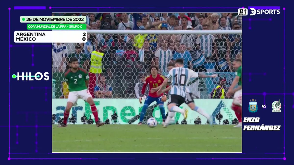 DSports's tweet photo. MESSI AL RESCATE DE LA SCALONETA
Argentina jugó un partido caliente contra México y el capitán de la Scaloneta abrió el marcador con este histórico zurdazo.
#Hilos https://t.co/xROTVubX10