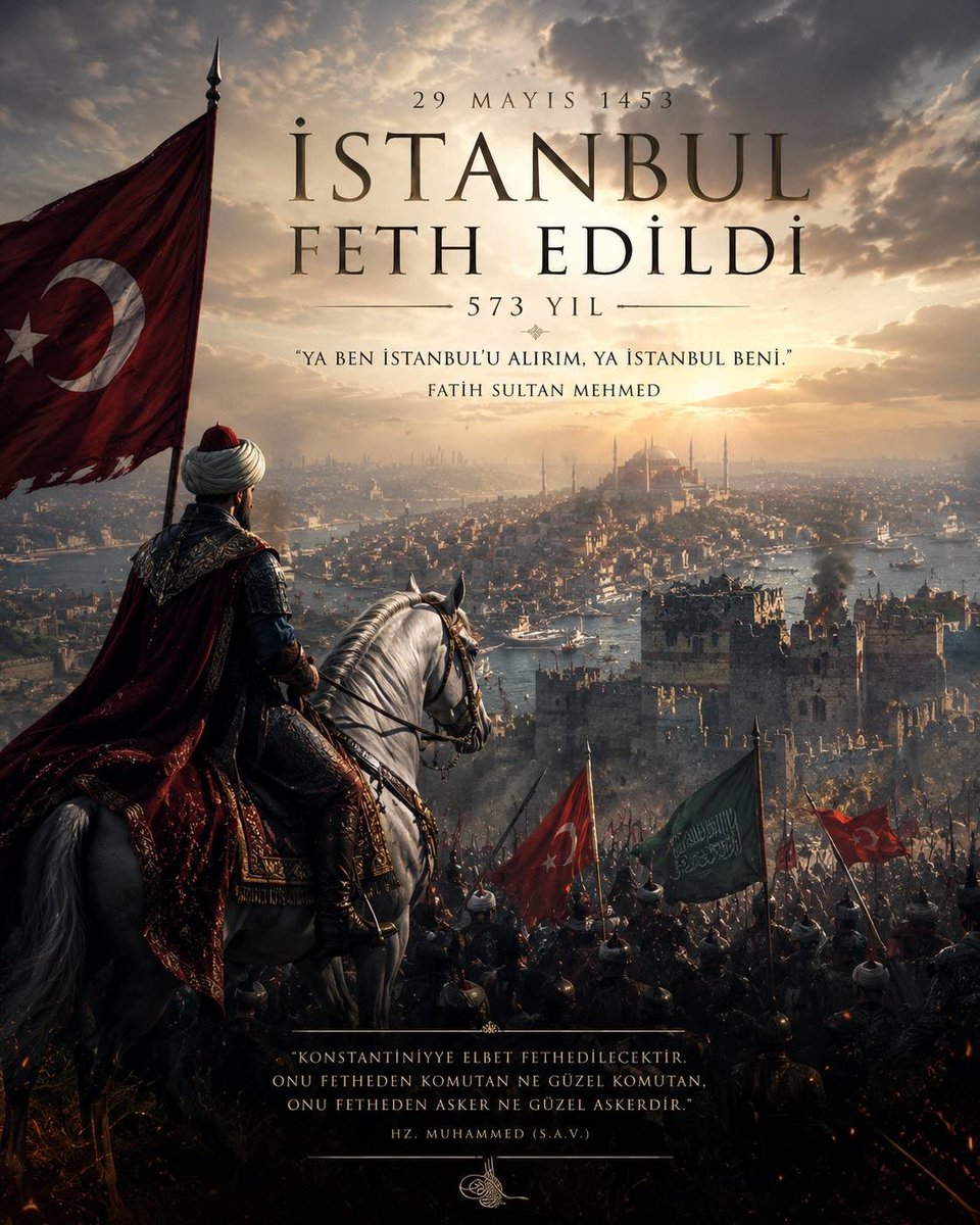 ErdalTursun023's tweet photo. “Konstantiniyye elbet fethedilecektir. Onu fetheden komutan ne güzel komutan, onu fetheden asker ne güzel asker” https://t.co/F50svEsS9P