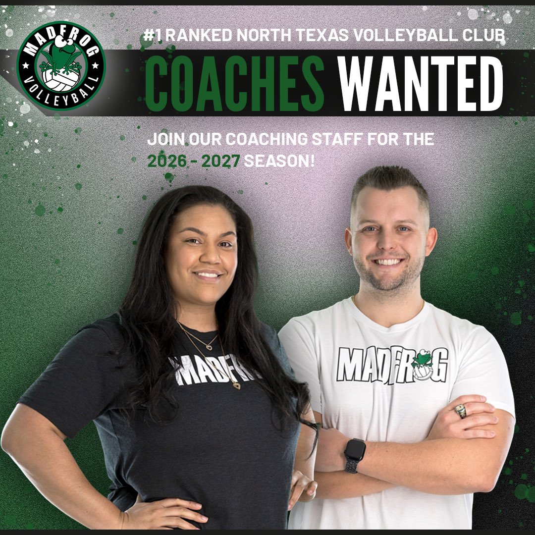 MADFROGVBALL's tweet photo. Madfrog is HIRING! We're looking for coaches who are passionate, competitive, and ready to go all in for the 26-27 season. If you live for this sport and want to be part of something real — this is your sign. Hit the link in bio, fill out the questionnaire, and let's get to work. https://t.co/m7MqZUHnfE