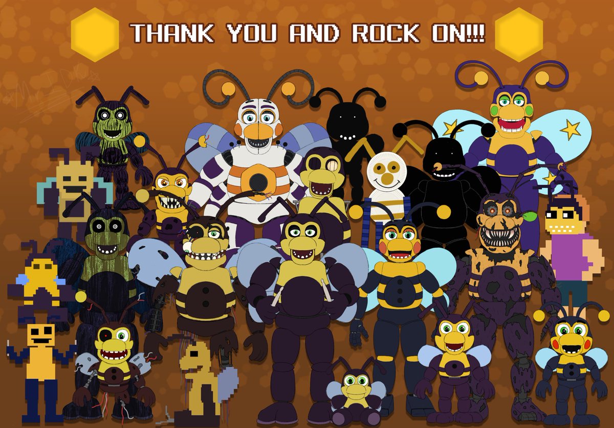 Mr_IDK_842's tweet photo. And just like that! All the Scott era models have been complete! This has been such a great time and I can’t thank y’all enough for all the love and kindness y’all have shown him! Have a none canon bonus for fun! #fnaf #fnafhelpwanted #fnaffanart #art #fnafoc https://t.co/nQRErmqe1R