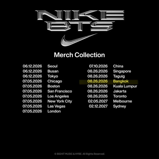 sandee_twt's tweet photo. สรุป 4 ข้อที่อาร์มี่ไทยควรรู้เกี่ยวกับ #BTSxNIKE 💜🇹🇭

1. อาร์มี่ไทยได้ทั้ง “Nike By You” และ “Nike x BTS Merch”

2. Nike By You เปิดตัวก่อน ในวันที่ 1 มิถุนายน 2569 (และอีกรอบในวันที่ 12 ตุลาคม 2569)

3.เมอร์ชทัวร์ขาย 26 สิงหาคม 2569 

4.มีทั้งเสื้อ กระเป๋า ฮู้ดดี้ และของคัสตอมเองได้