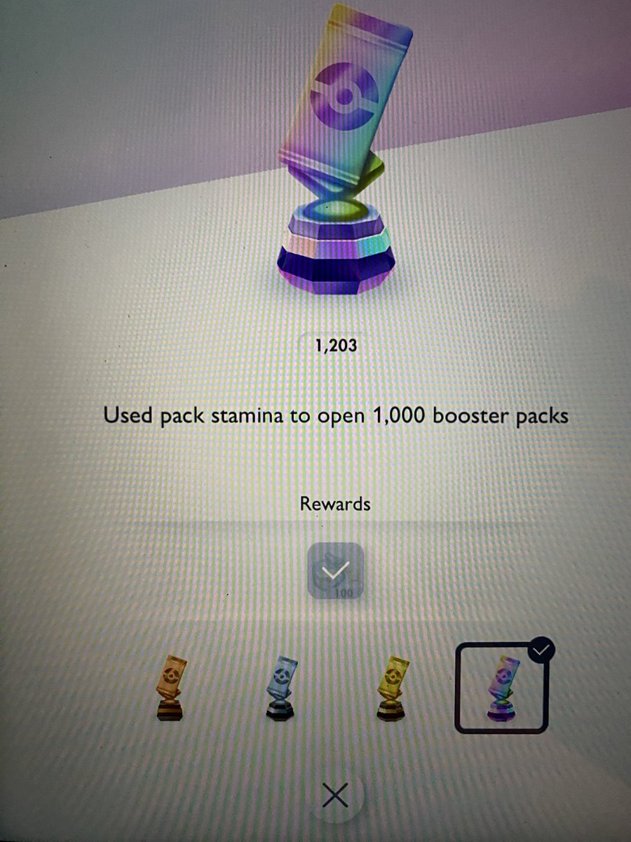 HeyItsProphecy's tweet photo. 2932 packs opened in Pokémon Pocket.

Still no god pack 😔 https://t.co/K0XYZL8XcS