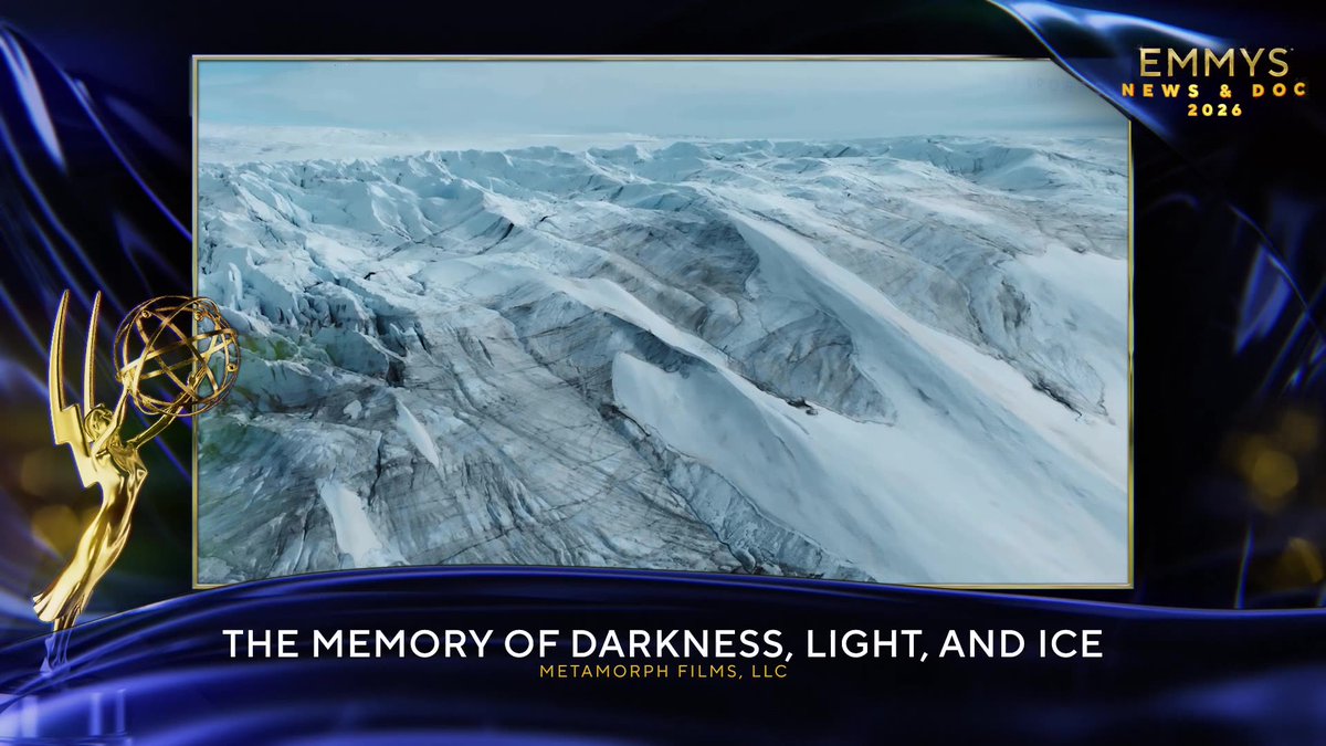 TheEmmys's tweet photo. The #DocEmmys Award for Outstanding Science and Technology Documentary goes to The Memory of Darkness, Light, and Ice (Metamorph Films, LLC). https://t.co/Pt0chu4M7s