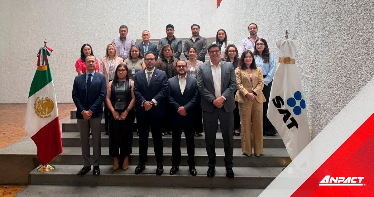 Anpact's tweet photo. Productiva reunión del sector automotriz y diálogo constructivo con AGACE del @SATMX  donde participó @RogelioArzate_, presidente ejecutivo de ANPACT y @aroseteconde, directora de comercio exterior y estudios económicos.

@alexosorioc @MiguelOgazon