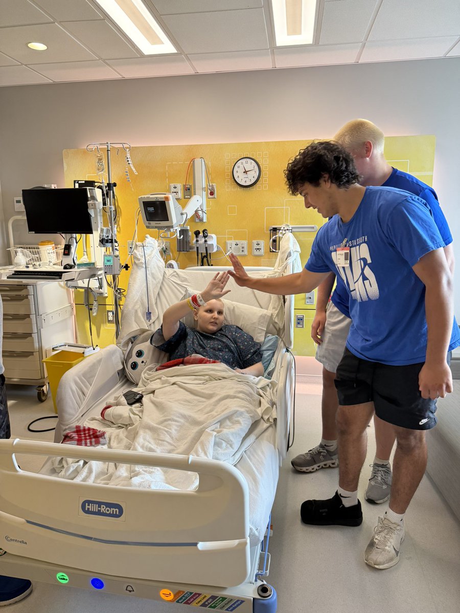 PLSouthFB's tweet photo. Today, some Titans had the privilege of spending time with Liam, one of the biggest Titan Football fans you’ll meet.

We came hoping to brighten his day, but as often happens, Liam ended up inspiring us instead.

This is what Thankful Thursdays are all about.

#SouthsidePride https://t.co/tUMzVZ8ua6