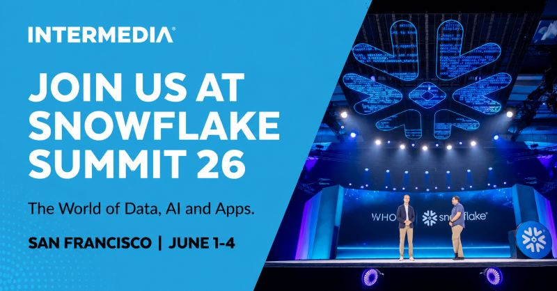 intermedia's tweet photo. We are excited to be participating once again in Snowflake Summit 26 in San Francisco, next week!

If you will be attending, feel free to reach out, and we will connect you with our team! ❄️ https://t.co/24RnPrgPrv