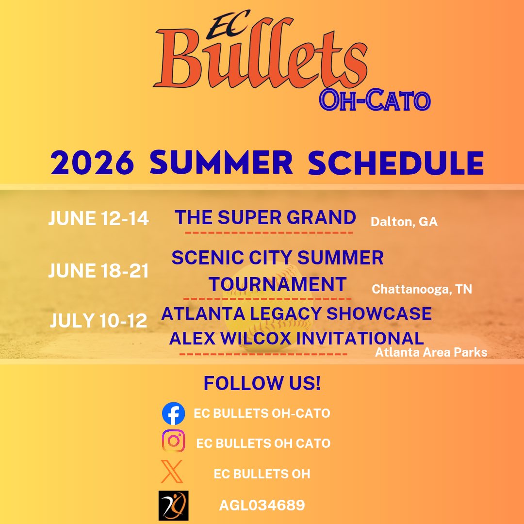 BulletsOh's tweet photo. Looking for 16U pitchers. Here is our remaining summer schedule. https://t.co/f8pHPfE99J