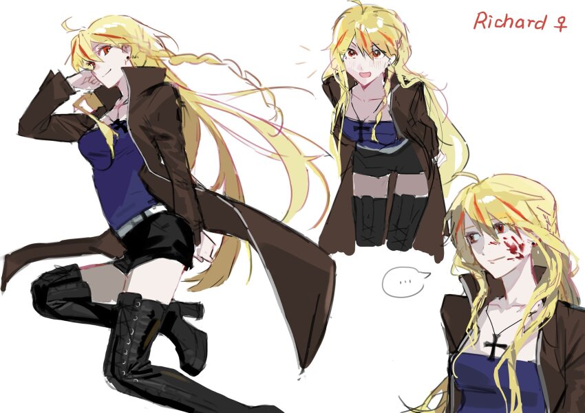 Humanity_Devil's tweet photo. Although it seems that the Shielder wasn't the only one who was affected as the Saber Richard I was also affected! 

Although..

"Haha!! No matter I'm still myself even if I've been turned into a girl!!" https://t.co/gvOhjeYgXb