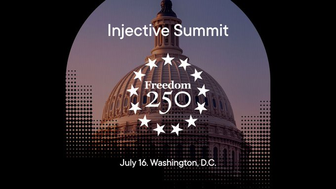InjectiveJPN's tweet photo. 🇺🇸 2026年7月4日。アメリカ建国250周年。

@Freedom250 が主導する国家記念プロジェクトとともに、Injectiveは今年最大規模となるSummitを開催します。

テーマは、
「Made in America の金融をオンチェーンへ。」

📍 ワシントンD.C.

歴史的な瞬間を、ぜひ現地で。 https://t.co/VeQBPzWzQt