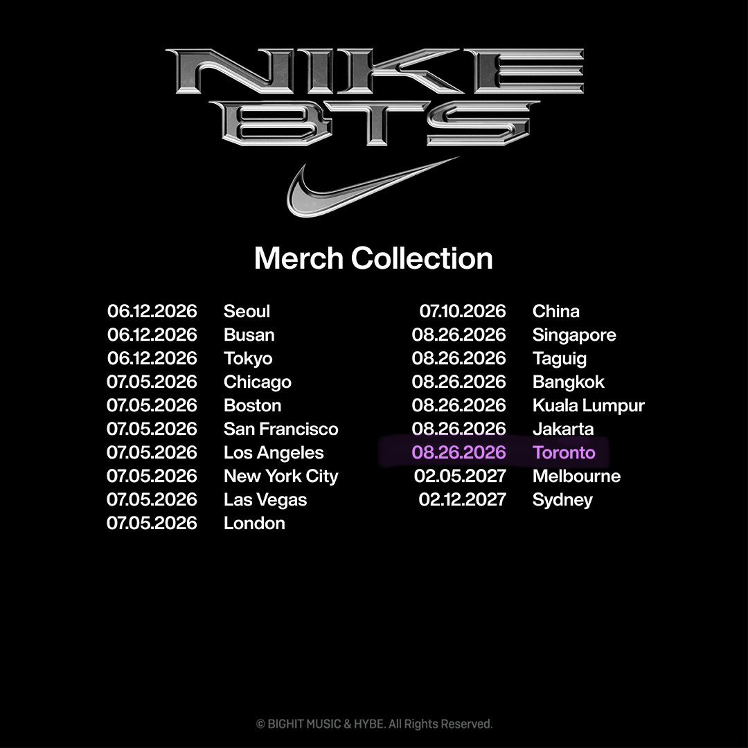 btsweetea's tweet photo. Toronto we up! Nike x BTS SOON https://t.co/LSTWMS09yb