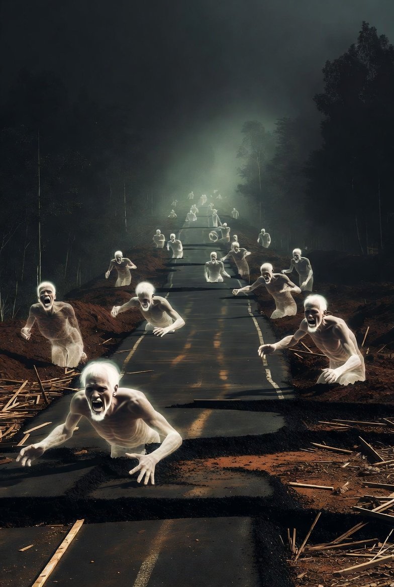 Tangankanancuan's tweet photo. CERITA HOROR ALAS ROBAN Jalur Alas Roban (Jalur Tengkorak) 😬😬😬😬😭

**Alas Roban** adalah jalur penghubung Batang-Semarang yang sudah lama dikenal sangat angker. Jalan ini berkelok-kelok mengikuti kontur hutan, penuh tanjakan dan turunan ekstrem, serta minim penerangan, sehingga sering menjadi tempat kecelakaan fatal.

### Latar Belakang Sejarah
- **Zaman Sultan Agung**: Alas Roban pertama kali dibabat oleh Bahurekso untuk dijadikan lahan pertanian. Selama pembabatan, mereka diganggu oleh jin, setan, peri, dan siluman penjaga hutan. Bahurekso akhirnya mengalahkan raja-raja siluman dengan syarat mereka diberi bagian hasil panen.
- **Zaman Kolonial**: Jalur Poncowati dibangun oleh Gubernur Jenderal Willem Daendels menggunakan sistem kerja paksa (rodi). Banyak pekerja pribumi yang mati karena kerja tidak manusiawi. Jenazah mereka dikubur begitu saja di bawah jalan. Karena itu, masyarakat percaya Jalan Alas Roban adalah **kuburan massal**, yang menjadi akar utama keangkerannya.

### Julukan "Jalur Tengkorak"
Jalur ini dijuluki **Jalur Tengkorak** karena tingginya angka kecelakaan. Banyak truk dan bus yang mengalami rem blong di turunan, menyebabkan tabrakan beruntun dan korban jiwa. Selain medan yang berbahaya, dulu juga sering ada perampokan oleh gerombolan **Bajing Loncat**.

### Mitos dan Adat yang Masih Dipercaya
1. **Membunyikan Klakson**: Pengemudi wajib membunyikan klakson saat melintas sebagai bentuk penghormatan kepada makhluk penjaga jalan, yaitu **Ki Janggut Putih** dan **Nyi Putih**. Selain menghormati, ini dipercaya bisa menolak gangguan gaib.
2. **Warung Ghaib**: Warung yang muncul tiba-tiba di malam hari. Pengendara yang mampir baru sadar setelah pergi bahwa ada yang aneh — harga tidak masuk akal atau penjualnya misterius.
3. **Monyet Putih**: Sering muncul sebagai pertanda atau gangguan mistis.

Meski sudah ada jalur alternatif (Lingkar Selatan dan Pantura) yang dibangun tahun 1990-2000an, mitos dan rasa angker Jalur Alas Roban tetap hidup hingga sekarang. Banyak pengemudi yang tetap mematuhi adat membunyikan klakson karena takut kena sial.

Secara keseluruhan, cerita Alas Roban adalah perpaduan antara **sejarah kelam** (kerja paksa dan kuburan massal) dengan **mistis lokal** (siluman hutan dan penjaga gaib), yang membuatnya menjadi salah satu jalur paling seram di Jawa Tengah.