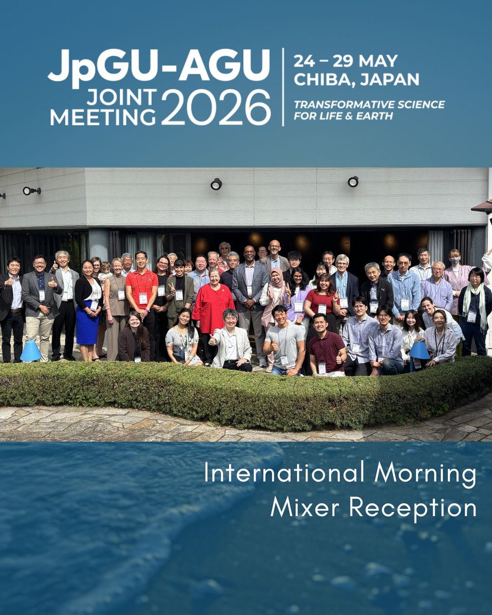 JpGUInternation's tweet photo. Thank you to everyone who attended the JpGU-AGU Joint Meeting! 🌏 We hope you enjoyed a week full of science, discussions and international exchange. Safe travels, and we hope to see you again next year! https://t.co/pIOV2vrau6