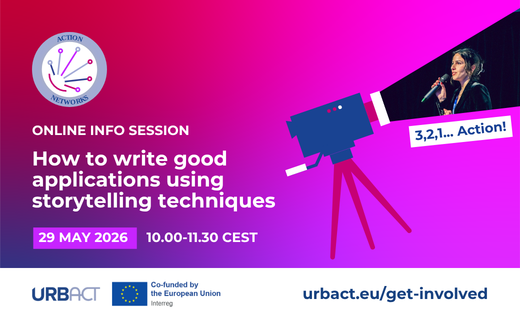 URBACT's tweet photo. 🔔 Happening today at 10:00 CEST!

Our info session on the call for URBACT Action Networks will explore how #storytelling techniques can help you strengthen your application.

There’s still time to register!

Register now: https://t.co/htg6y9acPC https://t.co/2G7VLWVNAs