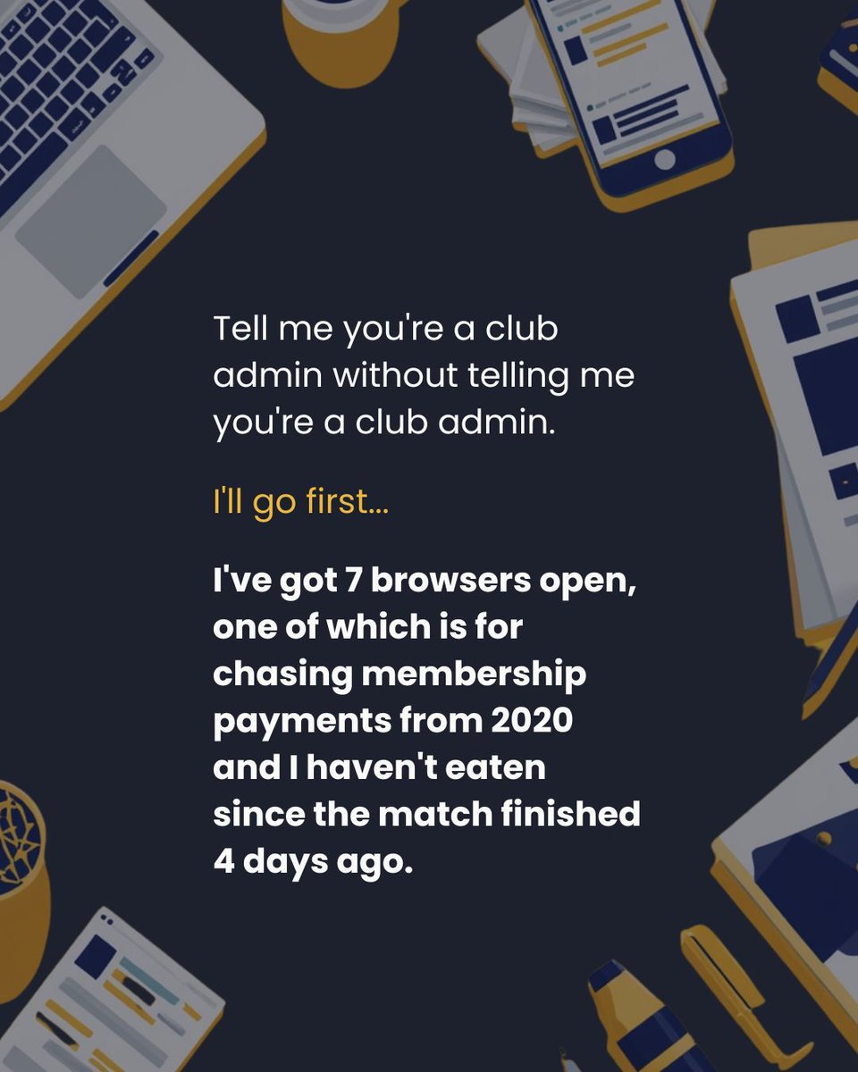 PLAISport's tweet photo. Your turn ๐ Tell me without telling me.
#plai #plaiapp #plaisports #clubmanagement #sportsadmin #coachlife #grassrootssports #juniorgrassrootssport #rememberwhyyoustarted #sportsteammanagement https://t.co/jlvWfLcp7K