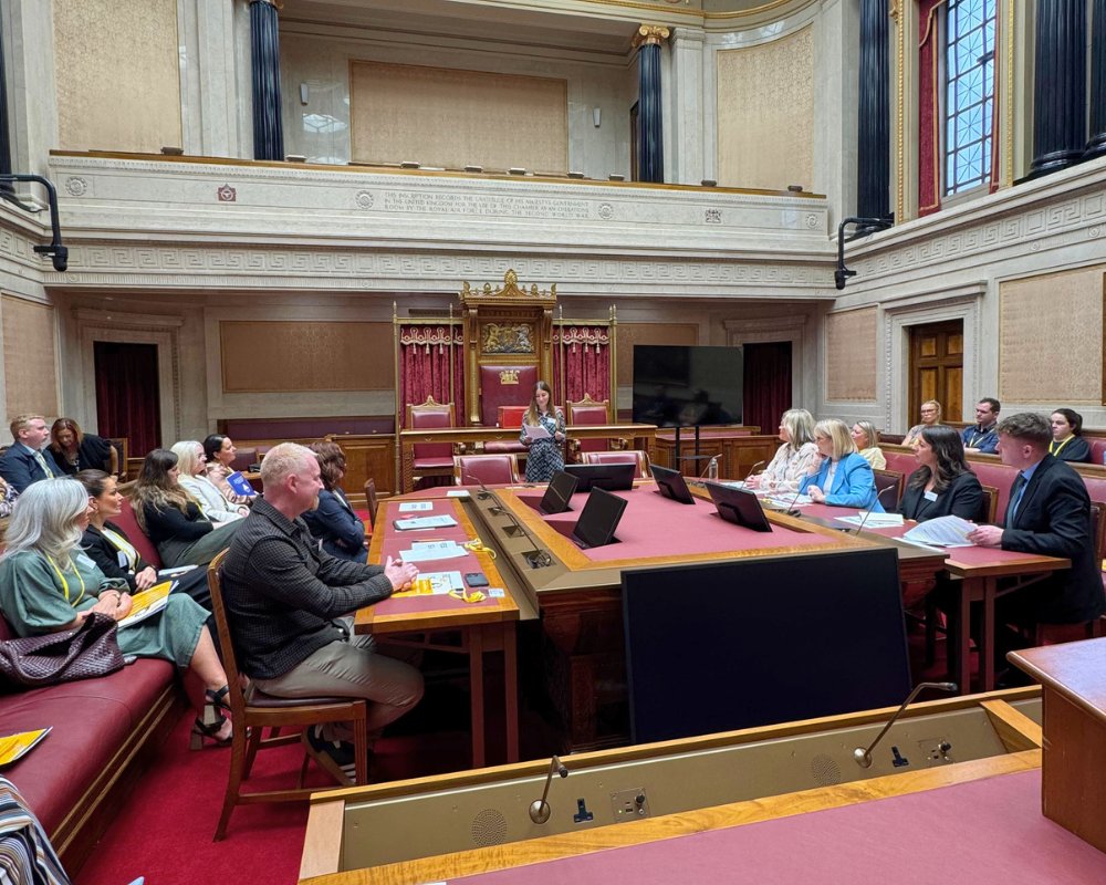 amhNI's tweet photo. We attended the Mental Health at Work: Building Healthier Workplaces in NI event at Stormont last week 💜

Our Workplace Wellbeing Manager, Shelly, spoke about our specialised training &amp; consultancy to tackle workplace mental ill-health. Find more info- https://t.co/W2oMWREgmr https://t.co/GmEHWtypqx