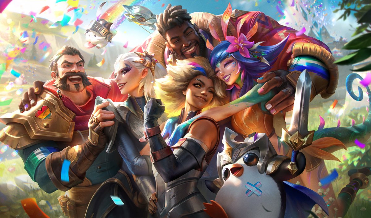 lol_es's tweet photo. ¡El Orgullo comienza en LoL el 28 de mayo! 🎉 Rendimos homenaje a nuestra comunidad en una celebración con emoticonos, iconos y estelas! Más información para conseguir todo el contenido: https://t.co/u7fGaFupvG https://t.co/DGmjPnS91z