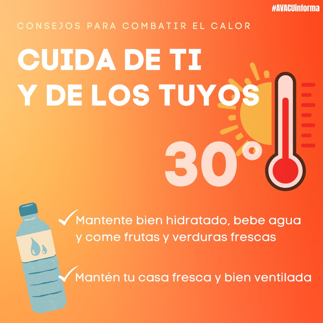 AVACUconsumo's tweet photo. Ante las altas temperaturas🌡️☀️, recuerda... https://t.co/kz4llaVZ7n