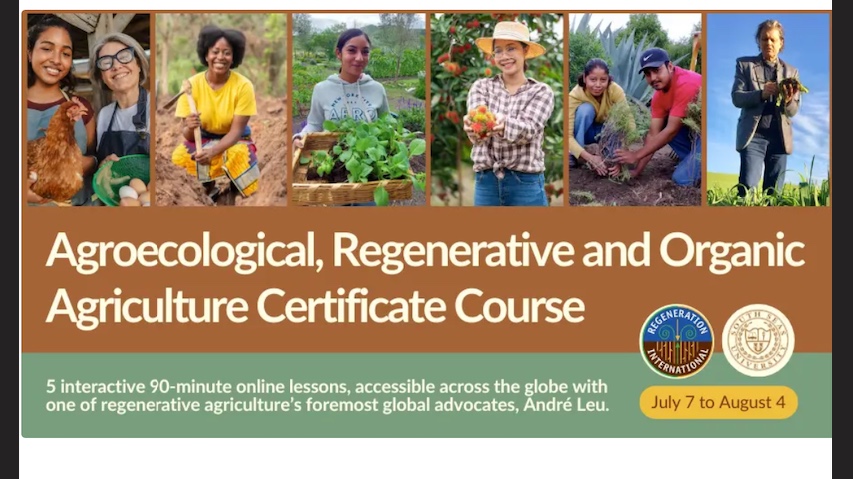 Andreleu1's tweet photo. CERTIFICATE COURSE ON AGROECOLOGICAL, REGENERATIVE &amp; ORGANIC AGRICULTURE 
Discover how to grow food in ways that restore ecosystems, build healthier soil, and support long-term resilience, rooted in scientific principles and real-world practice.