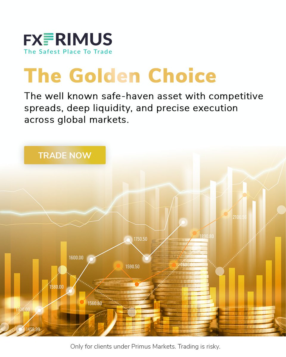 FXPrimusoffical's tweet photo. Trade Gold (XAU/USD) with FXPRIMUS

🪙Competitive Spreads
 🪙 Deep Liquidity &amp; Precision Execution
 🪙 A well known Safe-Haven Asset for Diversification

Learn More: https://t.co/VSdobMIgjy

#FXPRIMUS #gold #safehaven #trading https://t.co/KWc05iji0o