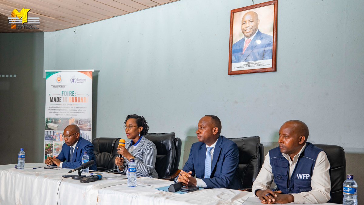 MusumbaSteelCo's tweet photo. 🇧🇮Musumba Steel à la Foire Made in Burundi 2026

Fiers de participer à cet événement qui valorise le savoir-faire et l’industrie locale.

✔ Qualité
✔ Expertise
✔ Made in Burundi
📍Retrouvez-nous à notre stand tout au long de la foire.
#MusumbaSteel #MadeInBurundi #Bujumbura https://t.co/IXYERTXSIP