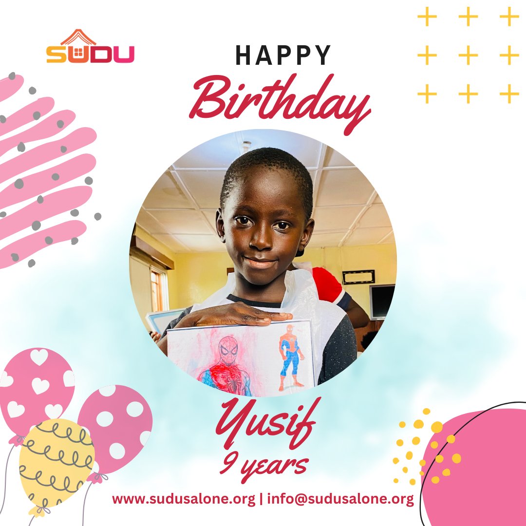 SUDUSalone's tweet photo. Happy 9th Birthday Yusif
Yusif has been part of the Sudu family since 2022, and in that time, we’ve seen him grow, learn, and thrive in a safe and caring environment.

May your day be filled with happiness and laughter, Yusif. https://t.co/bCtE0Nya8d