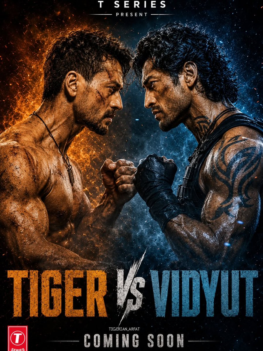 arfat_tiger's tweet photo. Mass. Madness. Mayhem. Who's ready for this dream clash?
#TigerVsVidyut #BollywoodAction 
#TigerShroff #VidyutJammwal https://t.co/bxMWhIu7LA