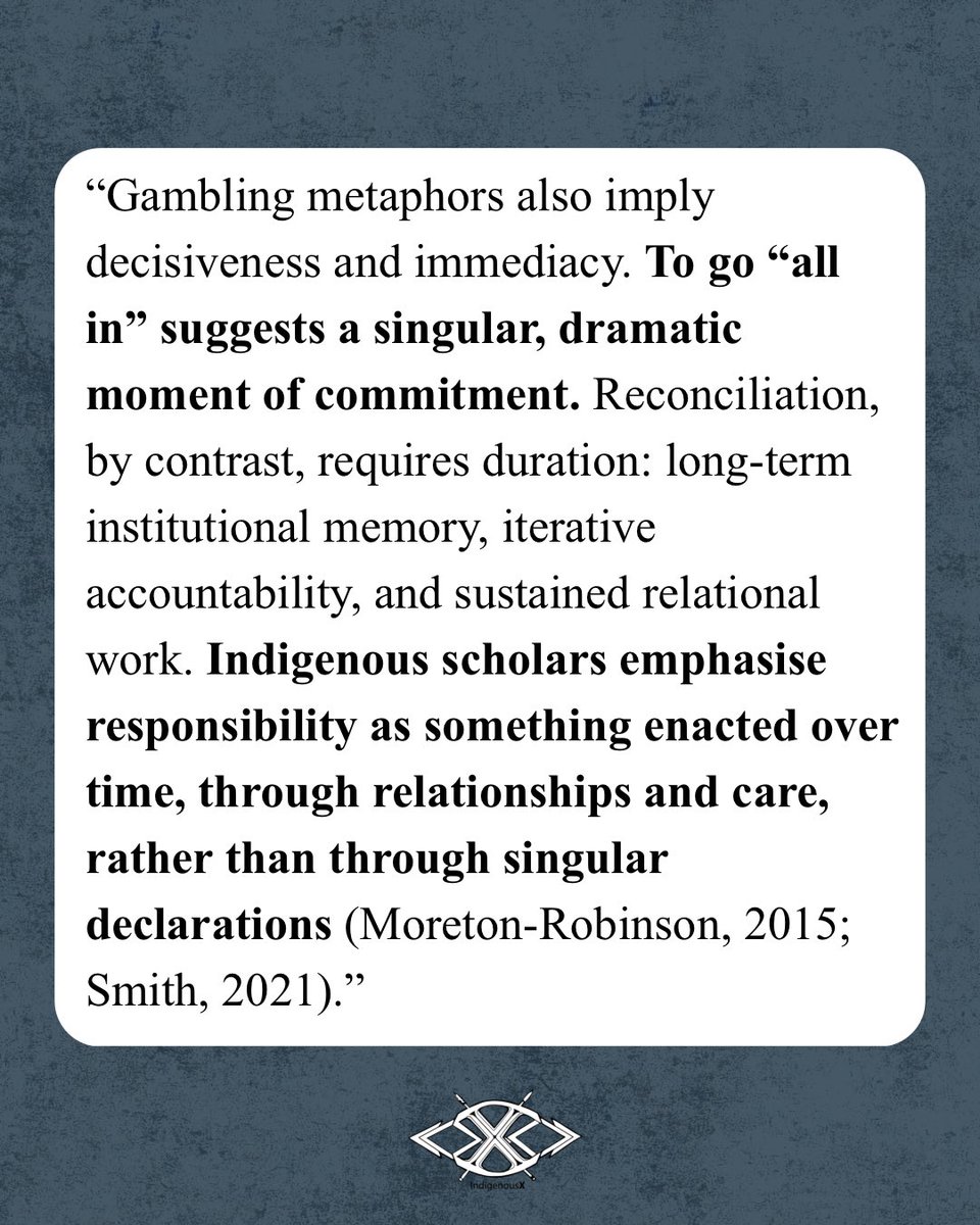 IndigenousX's tweet photo. Read more at https://t.co/9l6ejSHROv

Quotes taken from Clinton Hayden’s new IX piece, “Metaphor, Risk, and Responsibility in Language around Reconciliation.” https://t.co/gtVVabvaEX