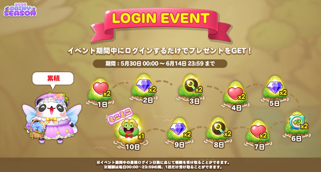 ☆━━━━━━━━━━☆ ログインイベント開催中