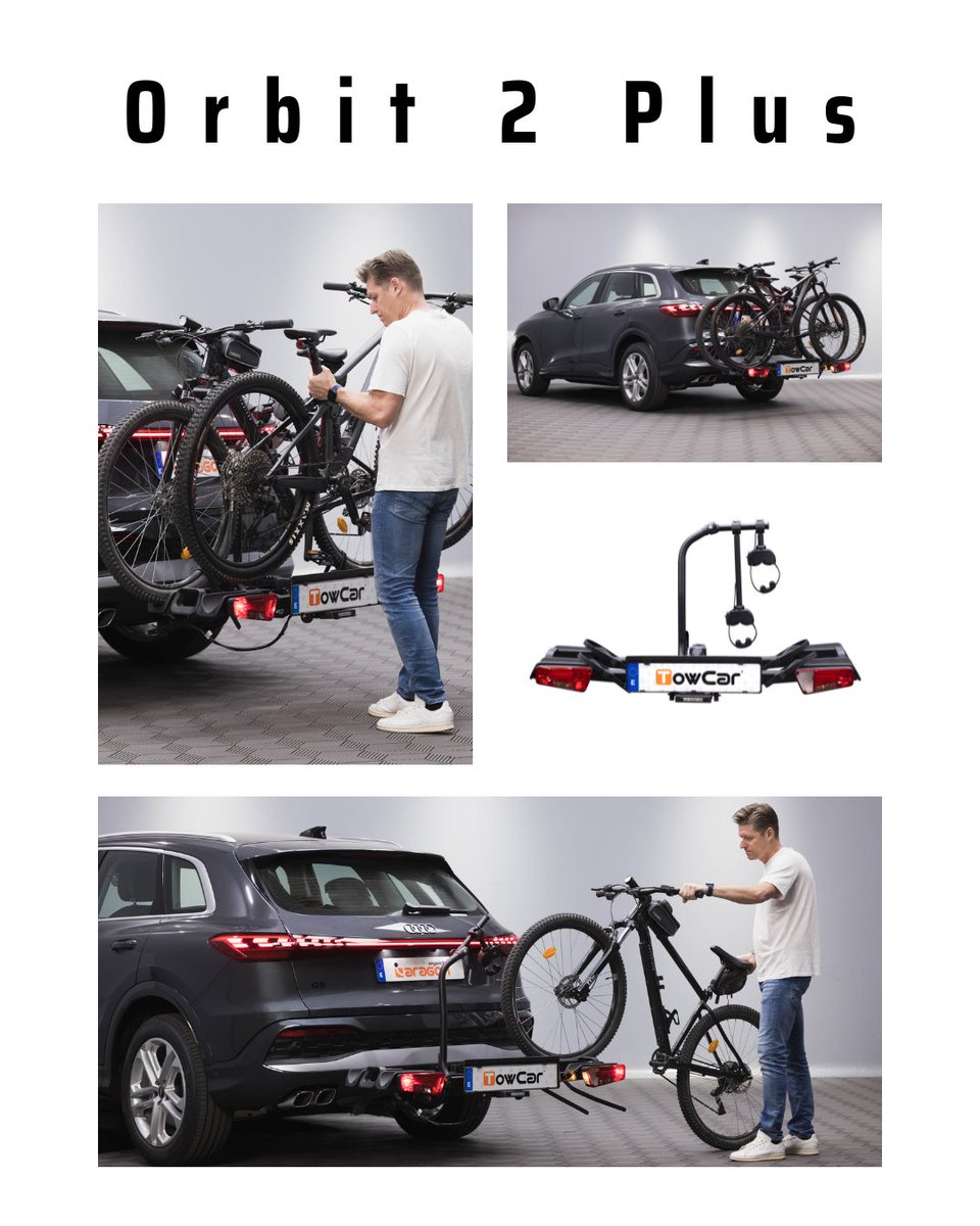 TowCar_'s tweet photo. Nuevo portabicicletas Orbit 2 🚴‍♂️🚴‍♀️

Ligero, robusto, seguro y plegable. Válido para 2 bicis, eléctricas y fat-bikes. Con Quick Fixing System, abatible incluso cargado, antirrobo y certificado TÜV y City Crash Test. ¡Cabe en el maletero!

#towcar #portabicis https://t.co/0mdz7REXj2