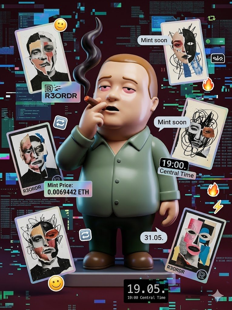 RealMereum's tweet photo. Gm CT 
R3ORDR by @Dario_Desiena is giving @normiesART vibes due to how obsessed the founder is. 

Will you be able to participate in the mint party and @Dario_Desiena will they be a mint party?

* Mint Price: 0.006942 ETH
* Supply: 6942
* Mint soon
* 31.05.
* 19:00 Central Time
Looking forward to it