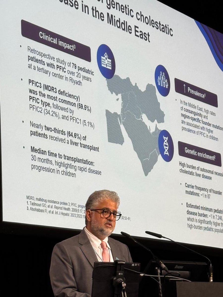 dr_abaalkhail's tweet photo. Honored to represent @KFSHRC at #EASL2026 the Ipsen Satellite Symposium and speak on “Rethinking cholestasis in adults: Diagnostic challenges” highlighting regional insights and the importance of genetic testing in adult patients with cholestasis
#EASLCongress @EASLnews @EASLedu https://t.co/pcKKW6YmxV