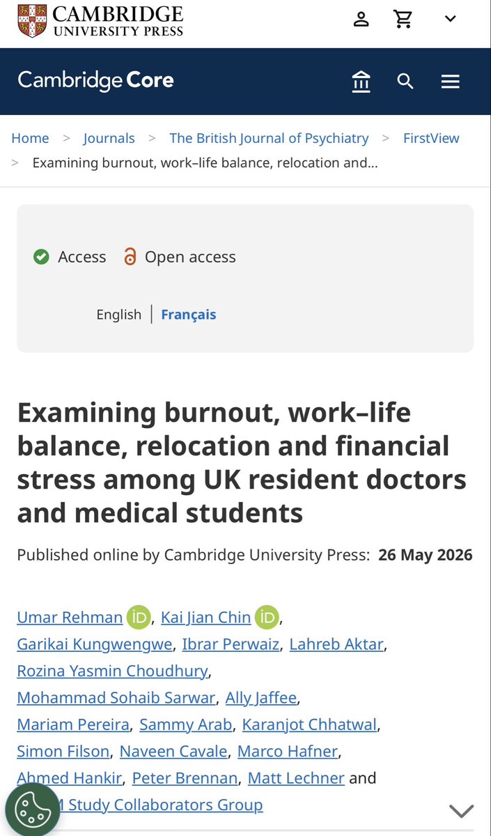 yourvoiz_org's tweet photo. This is an important paper examining burnout, work–life balance, relocation and financial stress among UK resident doctors and medical students. 

@NHSuk @TheBMA @BMAResidents 

https://t.co/T8H7f6MKdQ https://t.co/7icTtuGg4p