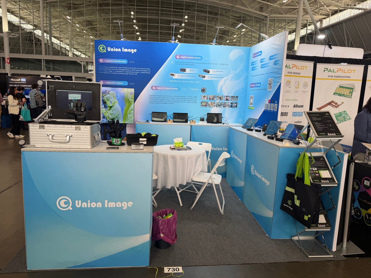Unimage2014's tweet photo. Heading to Robotics Summit &amp; Expo in Boston?

Visit Union Image at Booth 730 to see how depth cameras, edge AI, and tactile data capture are powering the next generation of robotic vision

Learn more: https://t.co/QUgo4XPMZJ
#robotics #robovision #embodiedai #roboticssummit2026 https://t.co/xxKRP5K58w