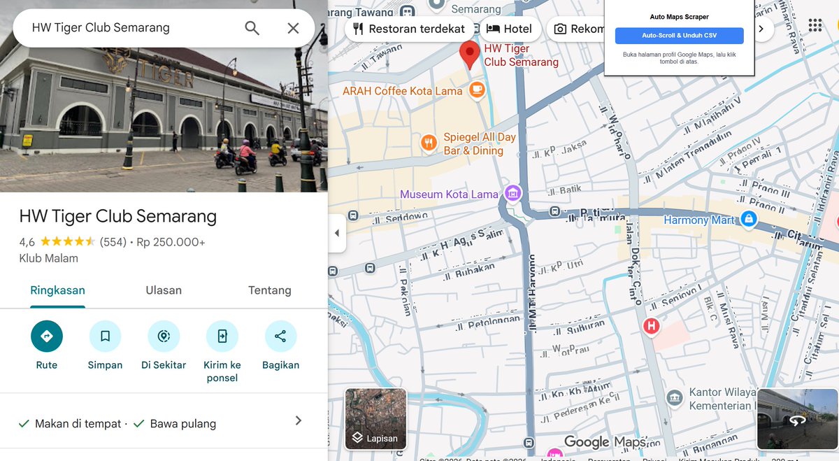 rprojectsoloo's tweet photo. Done Joki Coding Extension Chrome Maps Scrapper✅
Hasil csv, anti blokir, anti ribet, tanpa API Google Maps, cuma import langsung siap pakai. Mau request buat extension lain?
Chat aja https://t.co/WSjFRrywPT #jasacoding https://t.co/hhOyGdHP6m