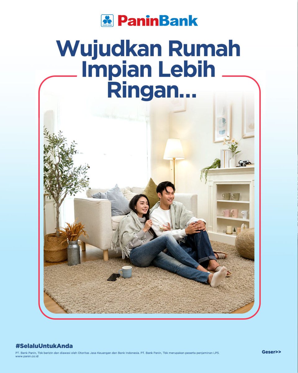 PaninBank's tweet photo. Mewujudkan rumah impian bisa lebih ringan kalau…

Kamu wujudkan bersama KPR Panin! Nikmati tenor hingga 20 tahun untuk terus menjaga arus kas bulanan tanpa diberatkan biaya yang besar.

Yuk, cek simulasi KPR dan informasi selengkapnya di sini: https://t.co/iLiipzdPdU  l https://t.co/NxIMscDmCF