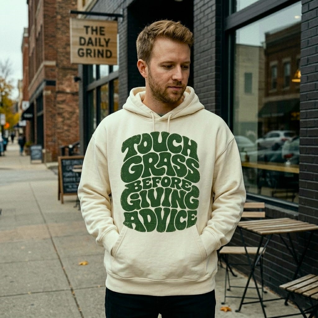 PhylonBox's tweet photo. Too many experts on here who haven’t stepped outside today. 
Go touch grass first.

Check out - https://t.co/UGLVXVs7kJ

 #touchgrass #retrotypography #70saesthetic #streetwearculture #digitaldetox #internetcrew #phylonbox https://t.co/zu8O1hauIp