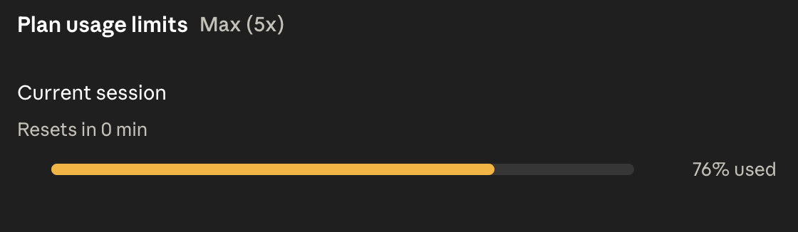 Renatello's tweet photo. burned 64% of my claude code max 5x tokens in 35 minutes. opus 4.8 on ultracode effort https://t.co/5F19igwhUa
