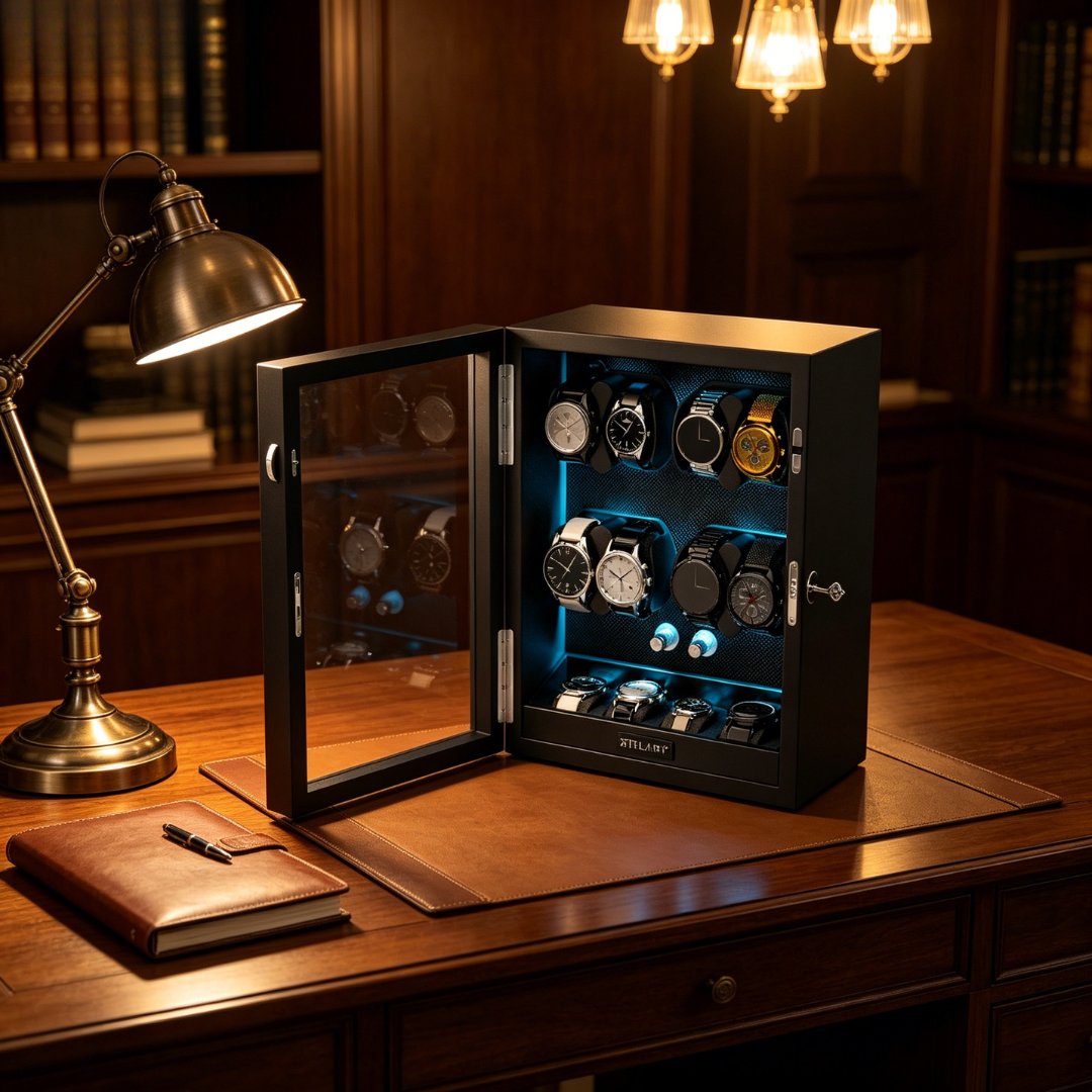xtelary's tweet photo. Be honest… which one would you pick? 👀

🌙 Warm luxury wood finish
💙 Or the Aurora Blue night glow

This watch winder blends both.

⌚ Fine wood craftsmanship
💎 Scratch-resistant glass panel
💙 LED light bar with Aurora Blue ambient glow

#Watch #WatchCollector #watchwinder https://t.co/GPVh0q6Cvi