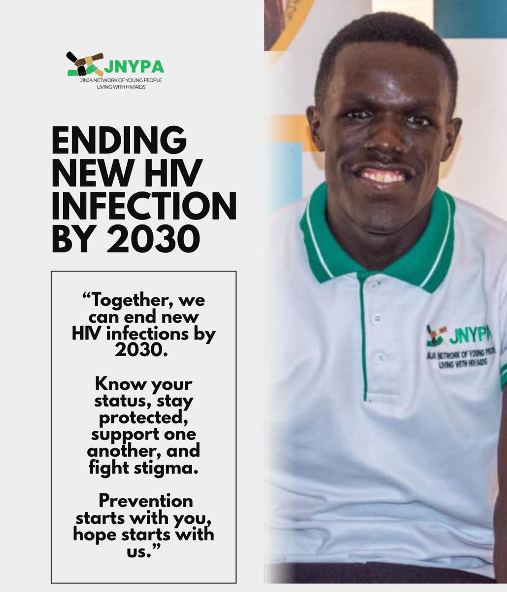 JINJANYPA's tweet photo. Together, we can end new HIV infection by 2030,

Know your status, stay protected, support one another and fight stigma, 

Prevention starts with you, Hope starts with us.

#Voices4change26 https://t.co/4JBosr5Nuu