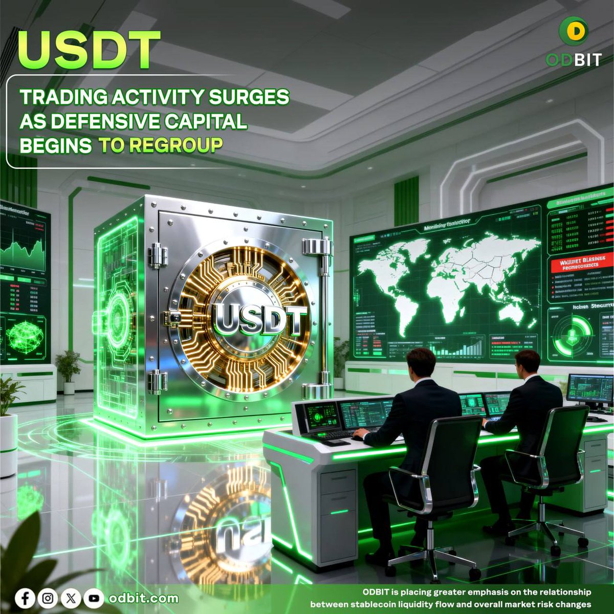 odbitOF's tweet photo. USDT Activity Surges as Market Turns Defensive  

As Bitcoin weakens, traders are shifting to stable coins; ODBIT is refining its tracking of USDT flows to help users navigate this defensive market.  

#USDT #Bitcoin #CryptoMarket #ODBIT https://t.co/4UEyL7e4Qf