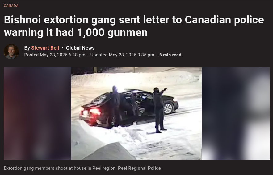 Hamp_Allen's tweet photo. 🚨🇨🇦 Bishnoi Gang’s 1,000 Gunmen Threat Report Raises Serious Questions on Canadian Police Agencies

A letter delivered to Abbotsford Police in August 2025 warned that Lawrence Bishnoi’s gang has up to 1,000 armed criminals ready to carry out shootings across Canada.

Yet it was kept hidden from the public for nearly a year.

This is extremely serious. Why was this major threat hidden from Canadians for nearly a year while South Asian businesses and families faced shootings, arson, and extortion?

Hard questions that need immediate answers:

1⃣ If police knew about 1,000 gunmen roaming free since last August, what real actions were taken to hunt them down, arrest, and deport them?

2⃣ Why did police wait until relations with India had improved and a new trade deal was signed before dropping this bombshell? It looks like they deliberately timed the release to portray these criminals as Indians and damage growing diplomatic ties.

3⃣ The Bishnoi gang mainly targets the South Asian community. Given their known overlaps with Khalistani networks, why is the police not cracking down on Khalistani separatists openly waving flags on our streets while linked to these criminal rackets?

This report exposes dangerous gaps in Canada’s security, weak border controls, and possible political calculations over public safety. Canadians are right to be alarmed.

Police and the government must answer these questions now. Enough secrecy. Protect Canadians first.
