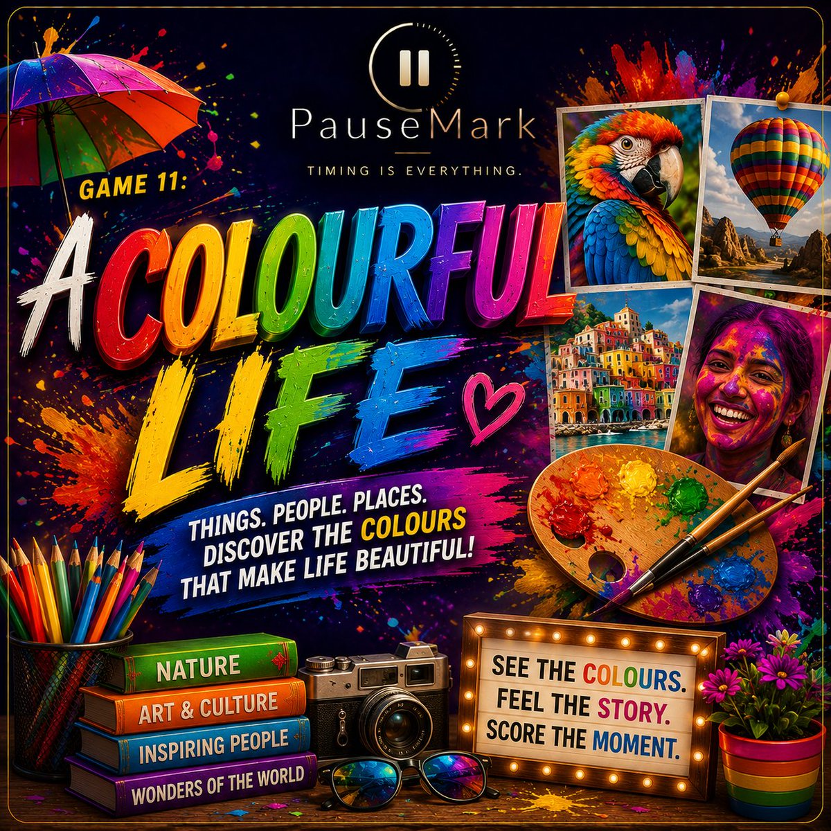 kksath's tweet photo. You've been surrounded by colours your whole life. Today's PauseMark will make you question how much you actually noticed. A Colourful Life — play now. 

https://t.co/wGvO4E0nWH

#quiz #games #colours #pausemark https://t.co/7OlP2B0jeh