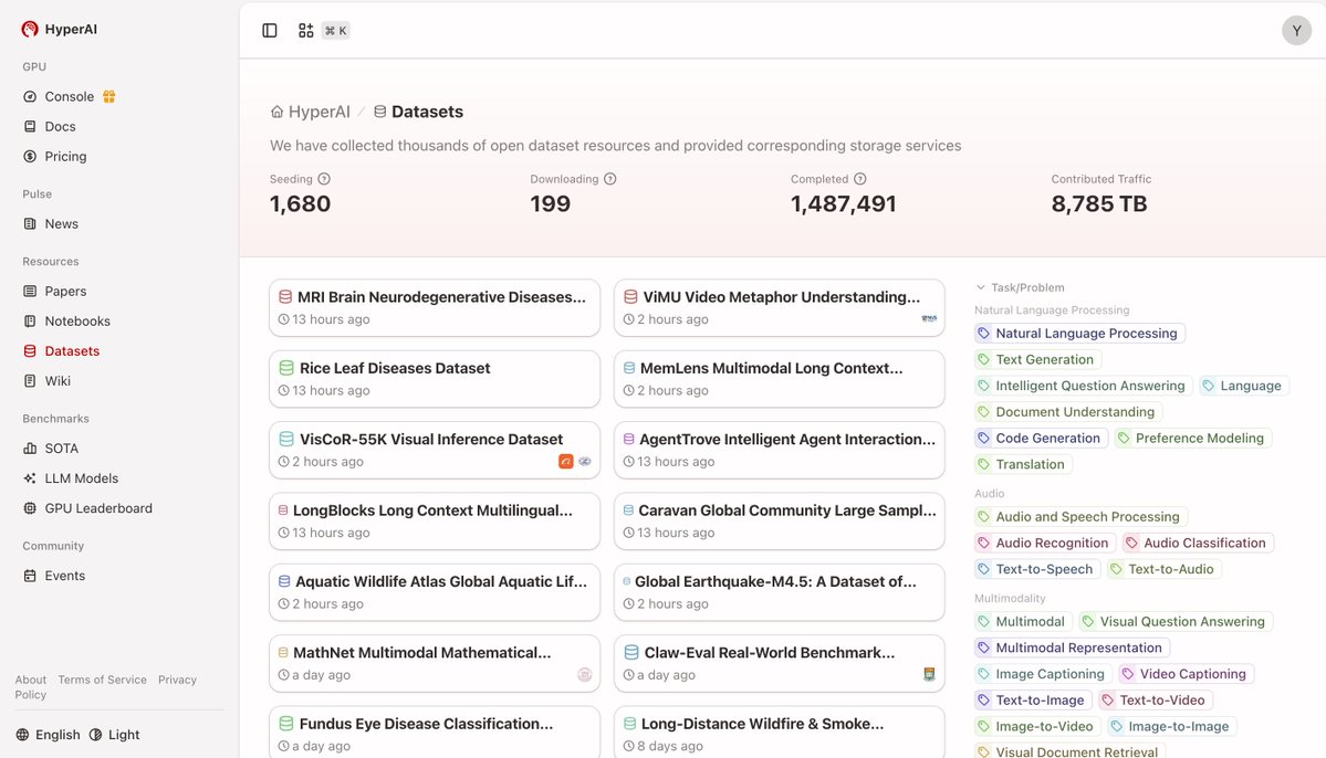 HyperAI_News's tweet photo. Looking for high-quality datasets? HyperAI has got you covered! Explore top datasets across computer vision, medicine, and nature:

1⃣ ViMU (Video Metaphor Understanding) 
🔗 https://t.co/B6CPukizPd
2⃣ Rice Leaf Diseases Detection 
🔗 https://t.co/o8GHb7k0o7
3⃣ MRI Brain Neurodegenerative Diseases 
🔗 https://t.co/LHnjQ1S4p1

📚 Dive deeper for more resources: https://t.co/ykkLDaicym